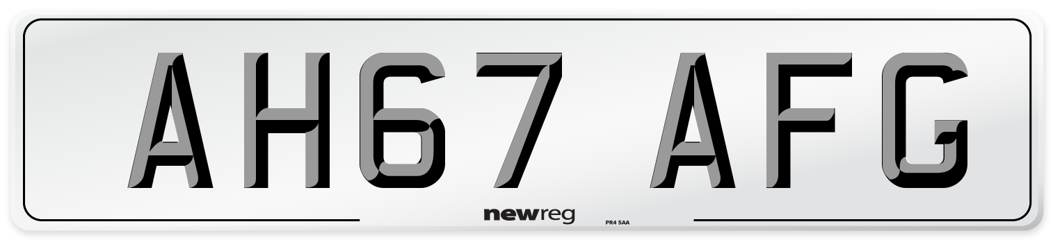 AH67 AFG Number Plate from New Reg